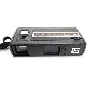 Vintage KODAK Tele Instamatic 608 110 camera w/ GE Flip Flash